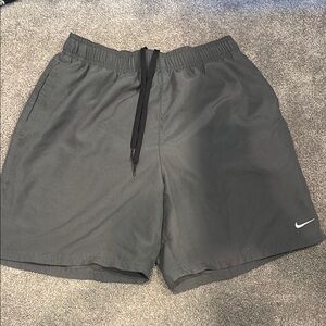 Nike Gray Athletic Shorts with Elastic Waistband